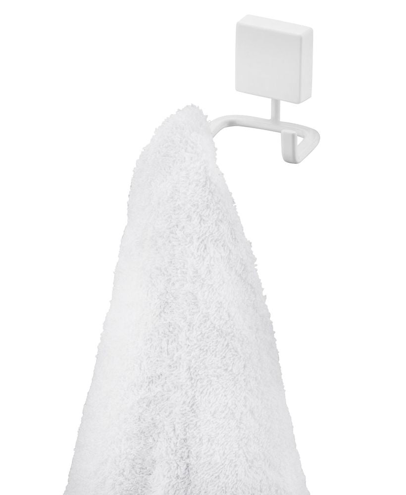 Gancho Duplo com Fixação Parafuso 6,5 cm x 6 cm x 5,5 cm Branco Fosco