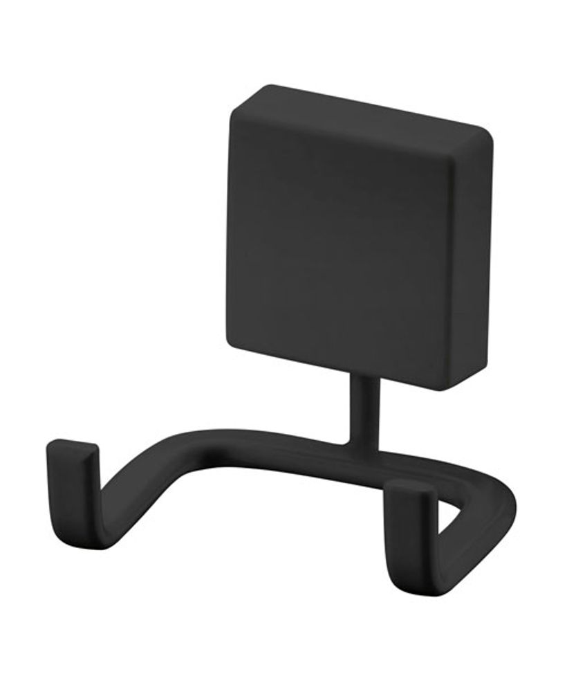 Gancho Duplo com Fixação Parafuso Preto Fosco