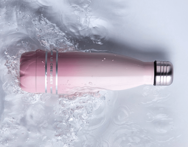 Garrafa de Hidratação em Aço Inox Shell Pink 500ml Le Creuset