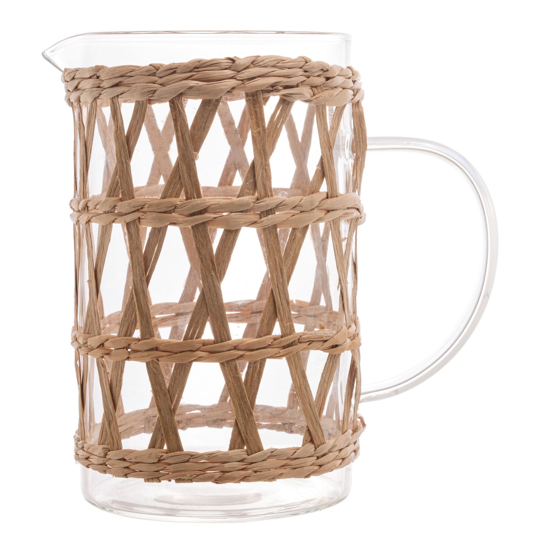 Jarra de Vidro e Fibra Natural 1 Litros