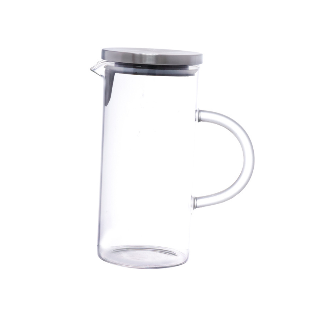 Jarra de Vidro Borossilicato Mirage com Tampa Inox 1 Litro