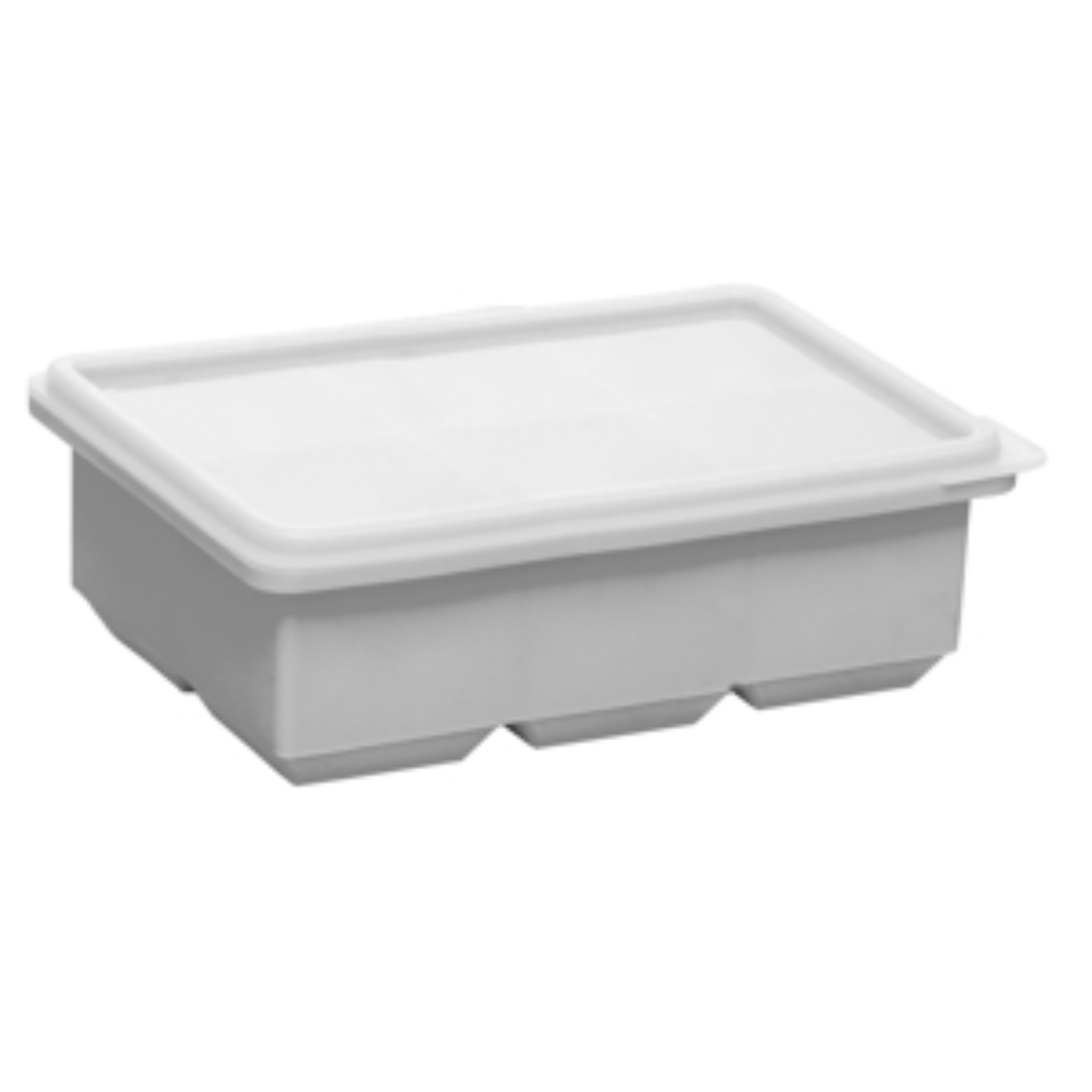 Forma de Gelo 6 Cubos de SIlicone Cinza 16,5cm