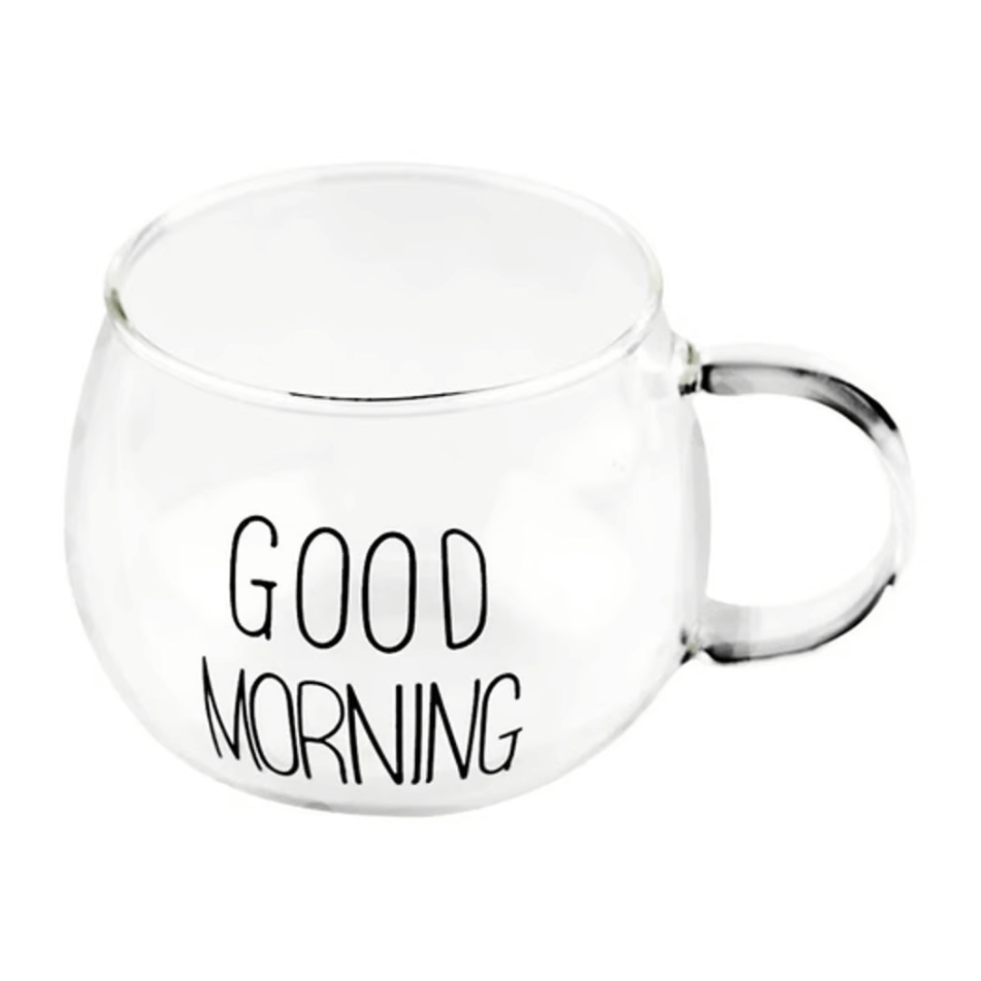 Jogo 2 Canecas Coffee Time Vidro Borossilicato 380ml