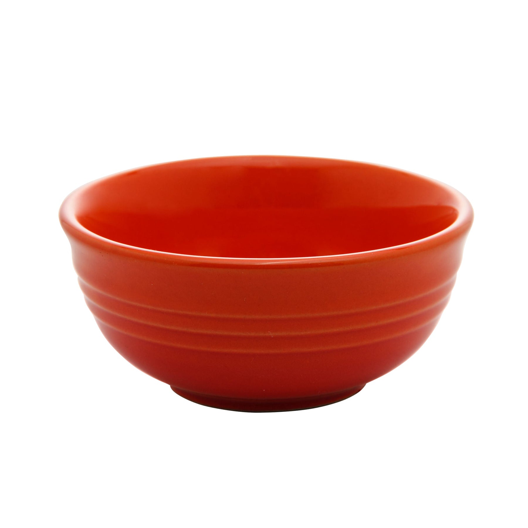 Jogo 2 Mini Bowls de Cerâmica Retrô Laranja 10cm