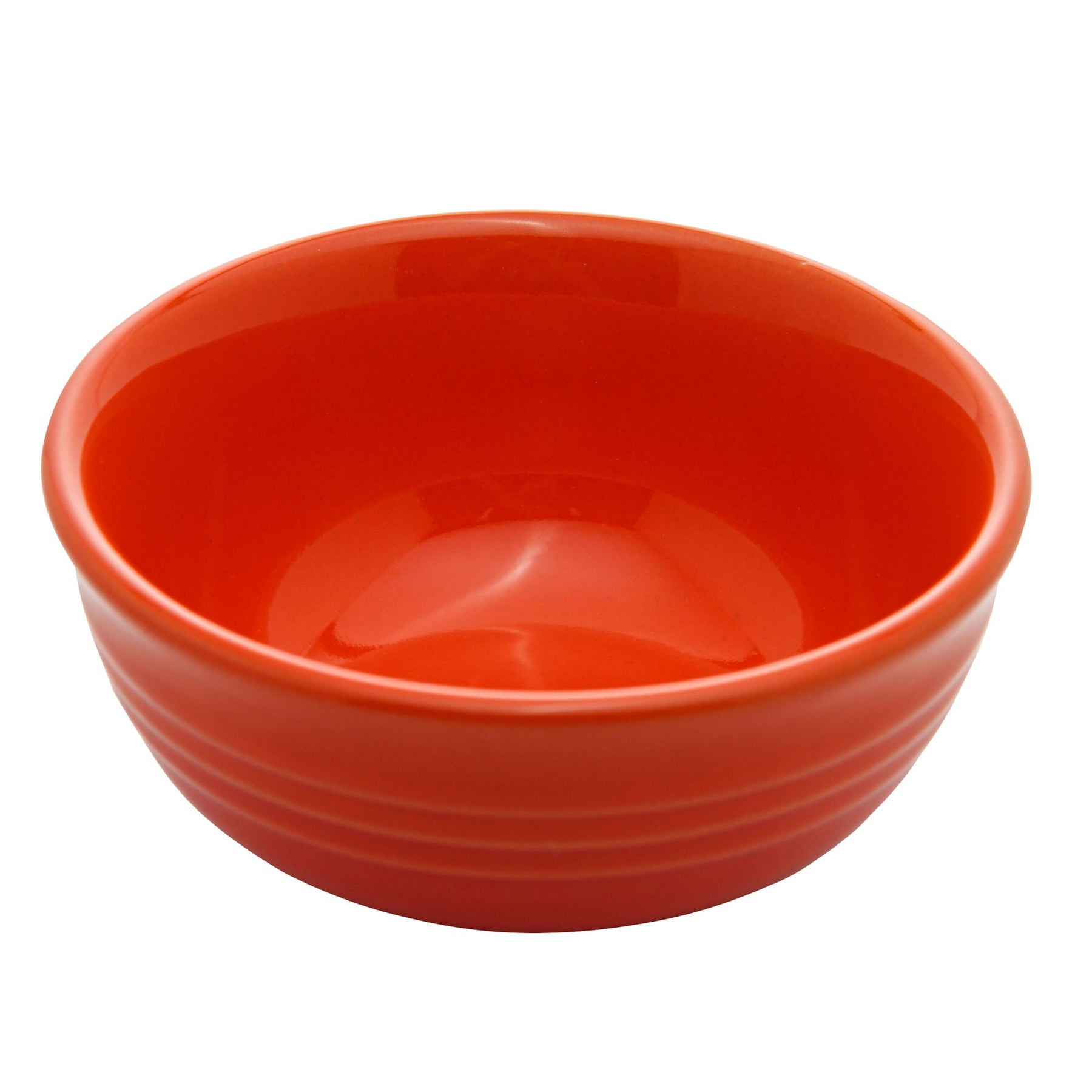 Jogo 2 Mini Bowls de Cerâmica Retrô Laranja 10cm