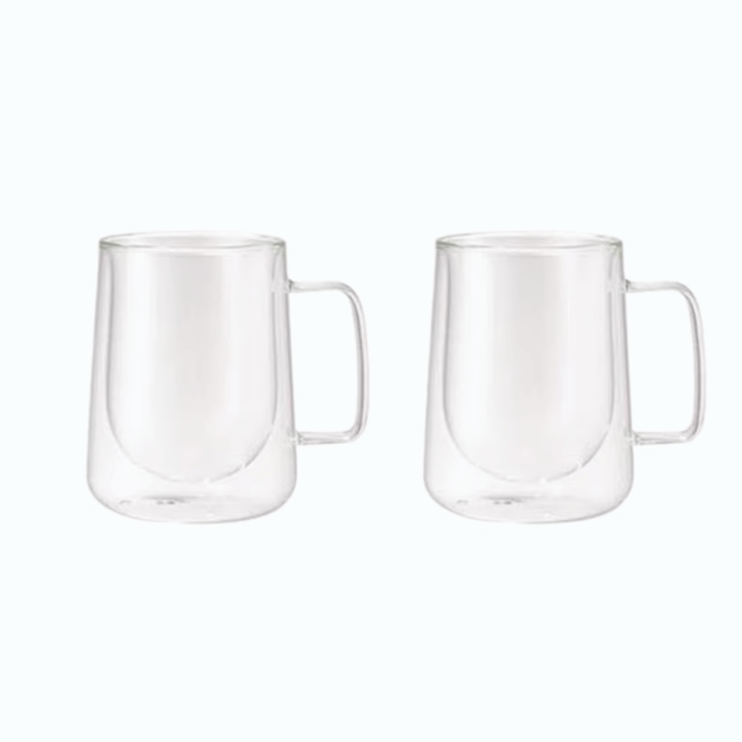 Jogo 2 Xícaras para Café Parede Dupla Vidro Borossilicato 300ml