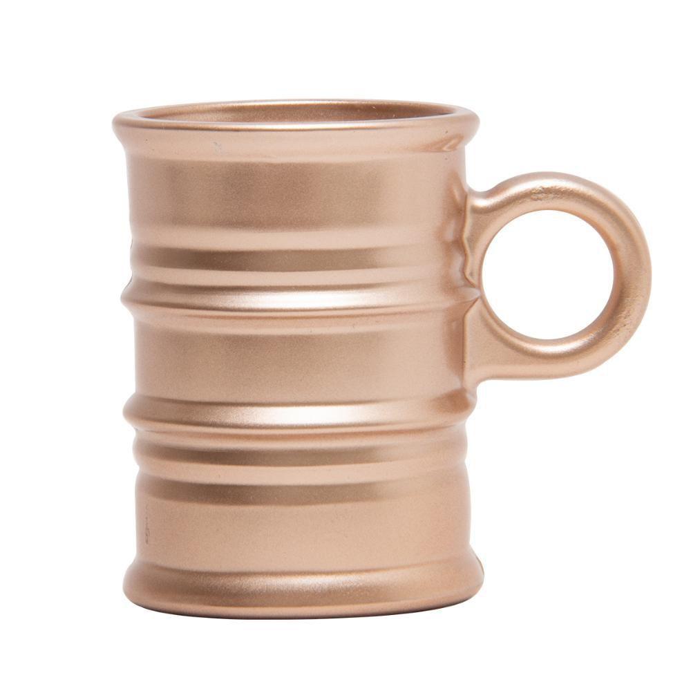 Jogo 6 Canecas de Vidro Borossilicato Vintage Rose Gold 245ml