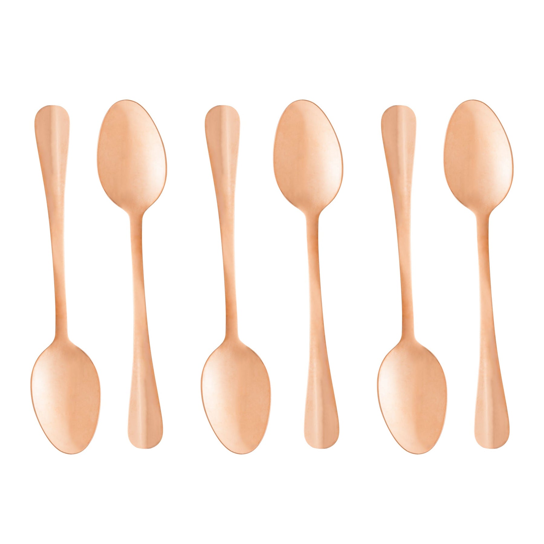 Jogo 6 Colheres para Café de Aço Inox Positano Rose Gold - 12 cm