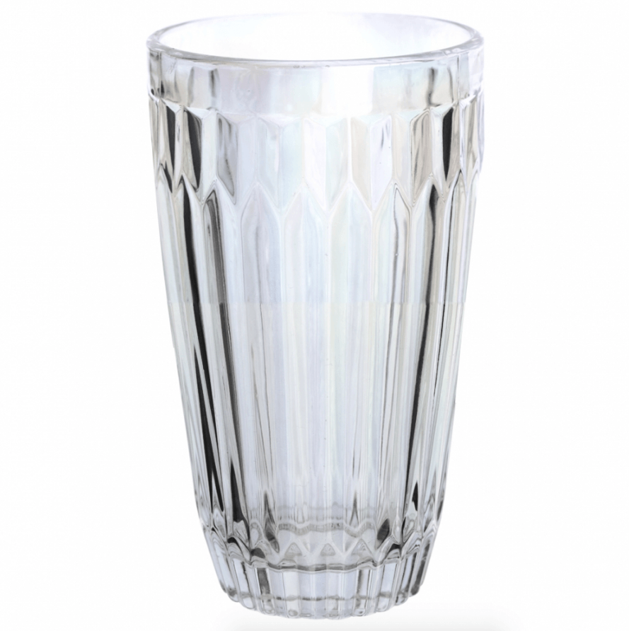 Jogo 6 Copos Altos em Cristal Ecológico Furta Cor 355ml 13cm