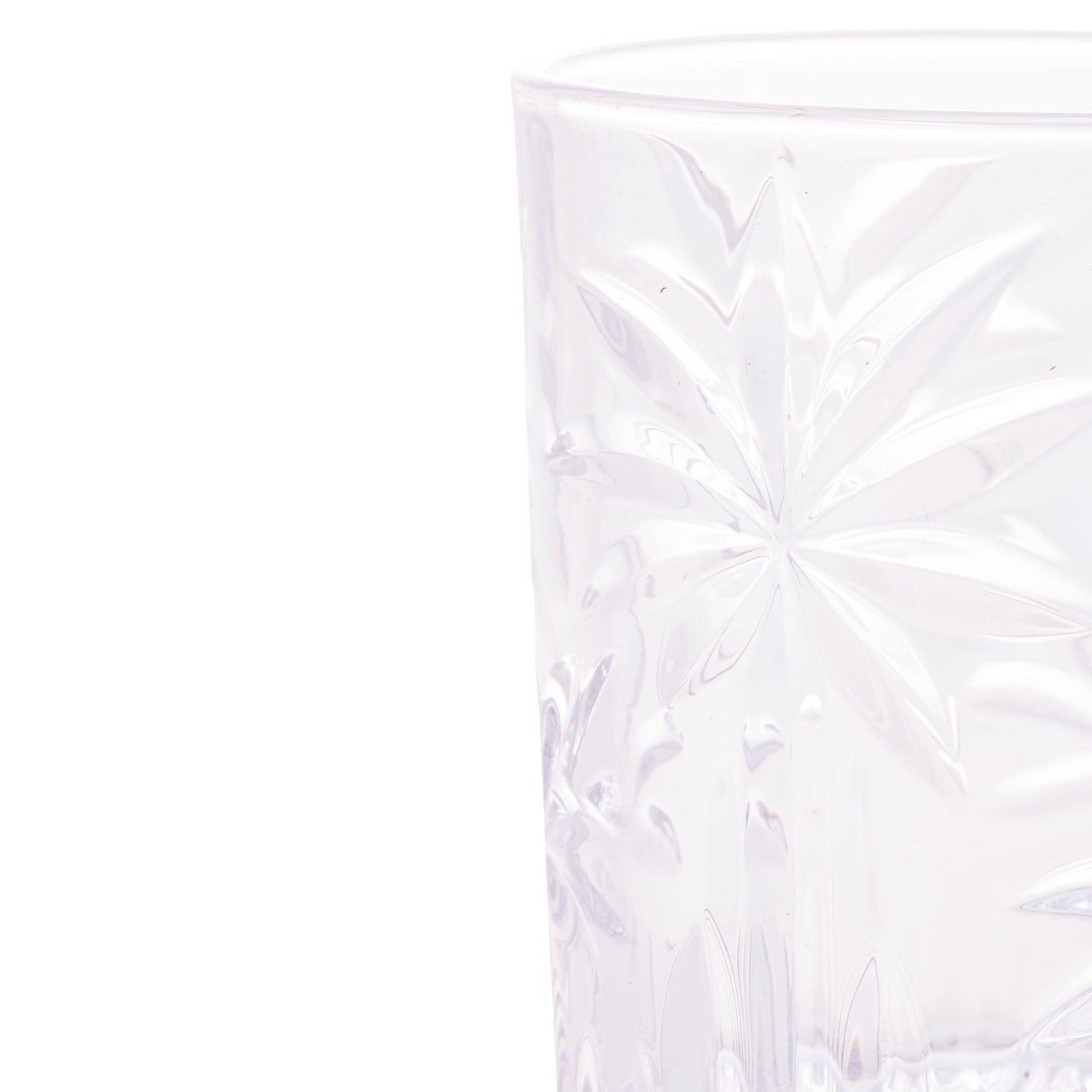 Jogo 6 Copos Baixos Palm Tree Cristal de Chumbo 340ml