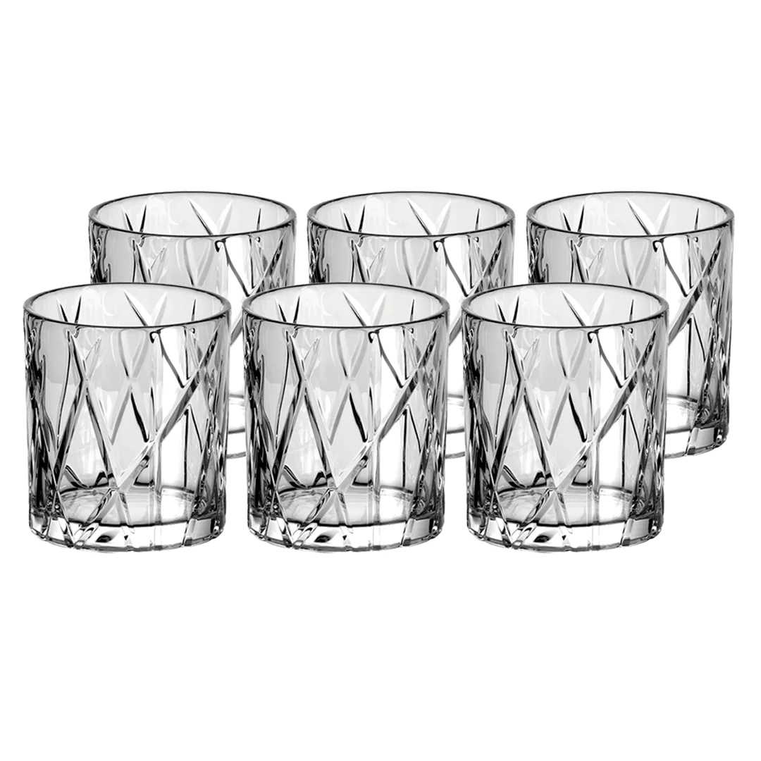 Jogo 6 Copos Baixos Whisky Forest em Cristal Ecológico 310ml