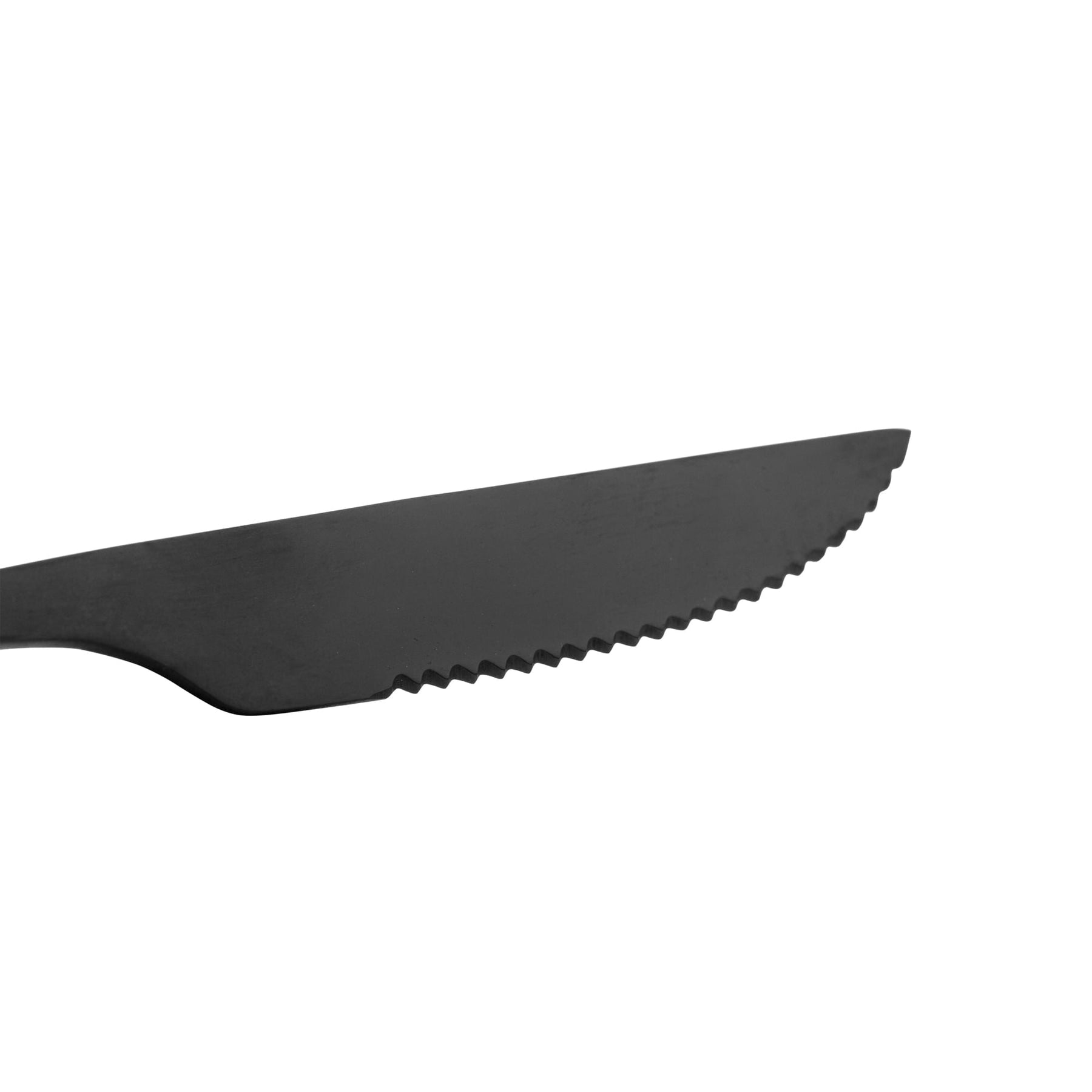 Jogo 6 Facas para Churrasco Estilo Bambu Aço Inox Elegant Preto Ônix 22,3 cm