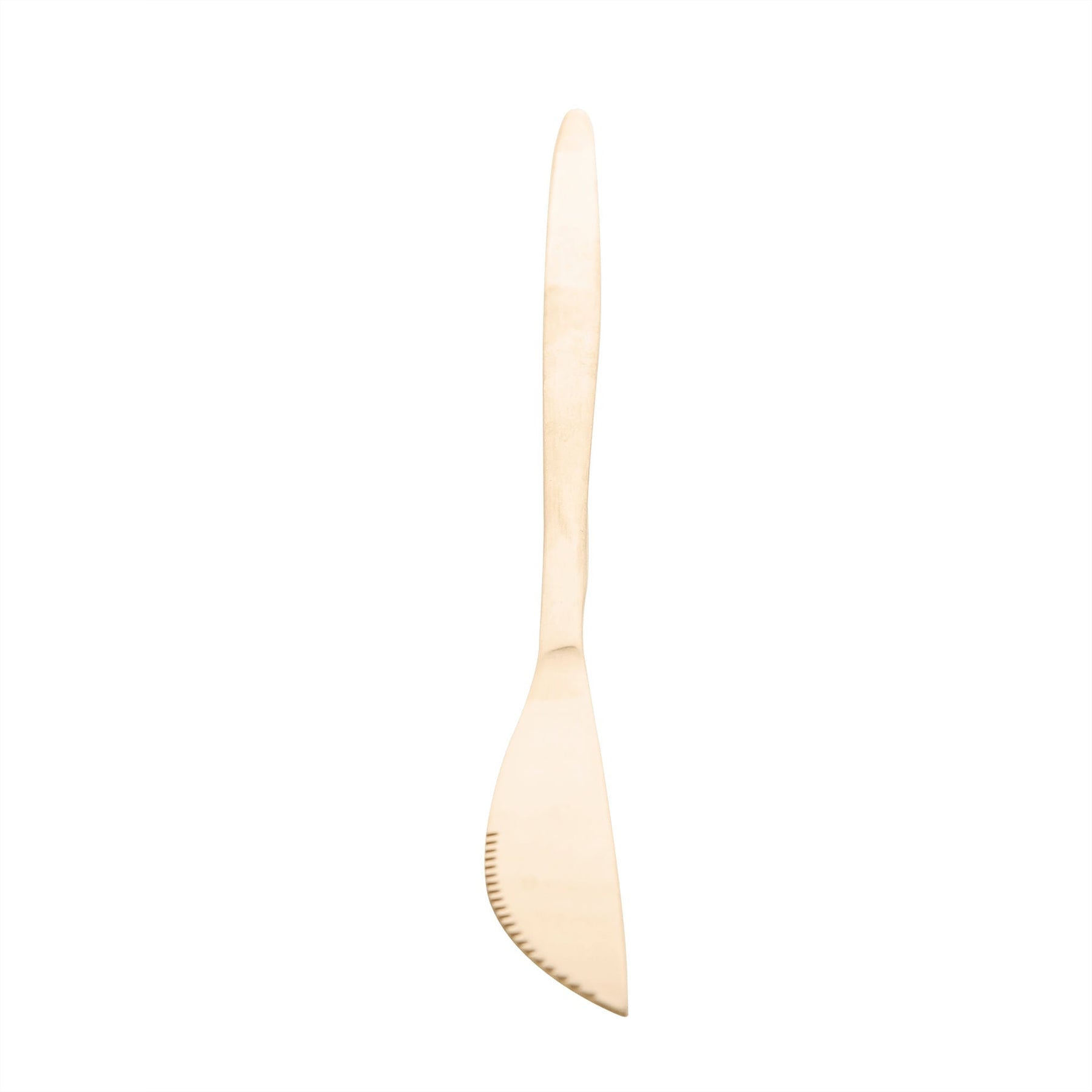 Jogo 6 Facas para Mesa Opera Aço Inox Dourado 22cm