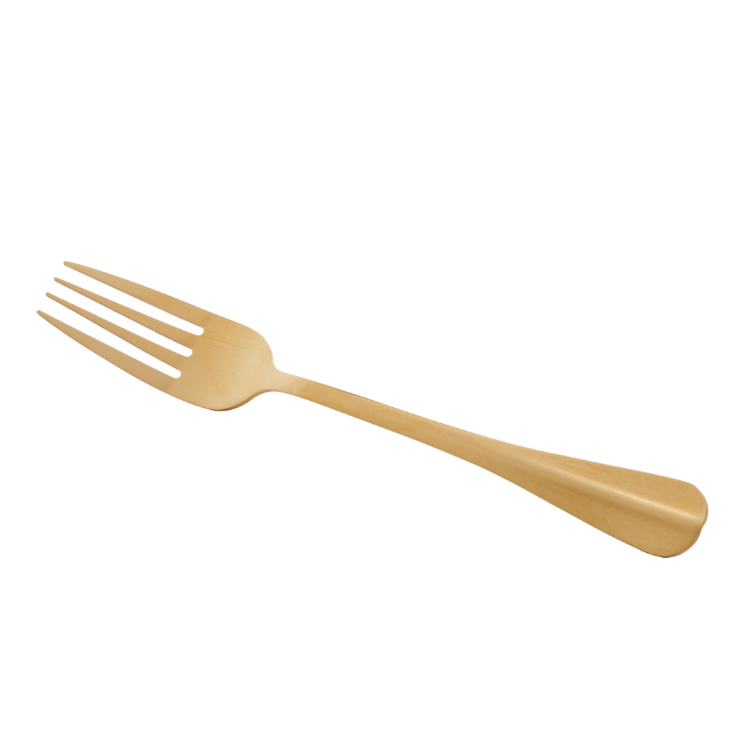 Jogo 6 Garfos Churrasco Positano Dourado 21cm
