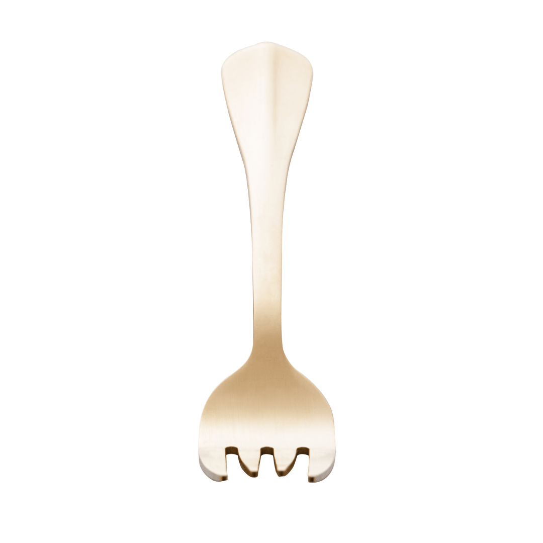 Jogo 6 Garfos Churrasco Positano Dourado 21cm