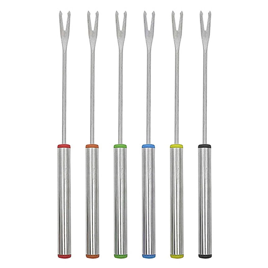 Jogo 6 Garfos em Aço Inox para Fondue
