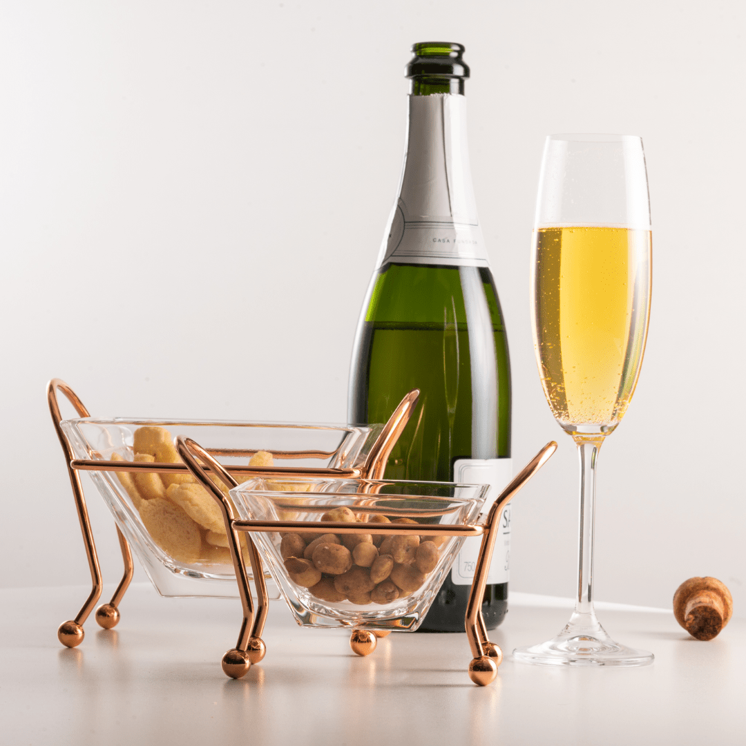 Jogo 6 Taças de Cristal Ecológica para Champagne Espumante Transparente 220ml