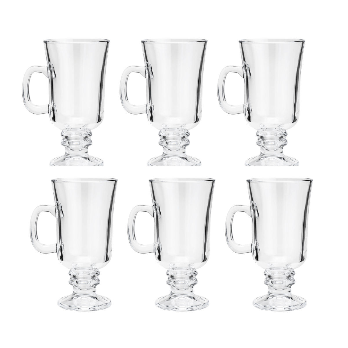 Jogo 6 Taças para Cappuccino de Vidro Sodo-Calcico 114ml