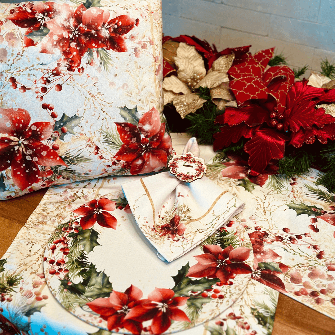Jogo Americano Flores Natal 45cm
