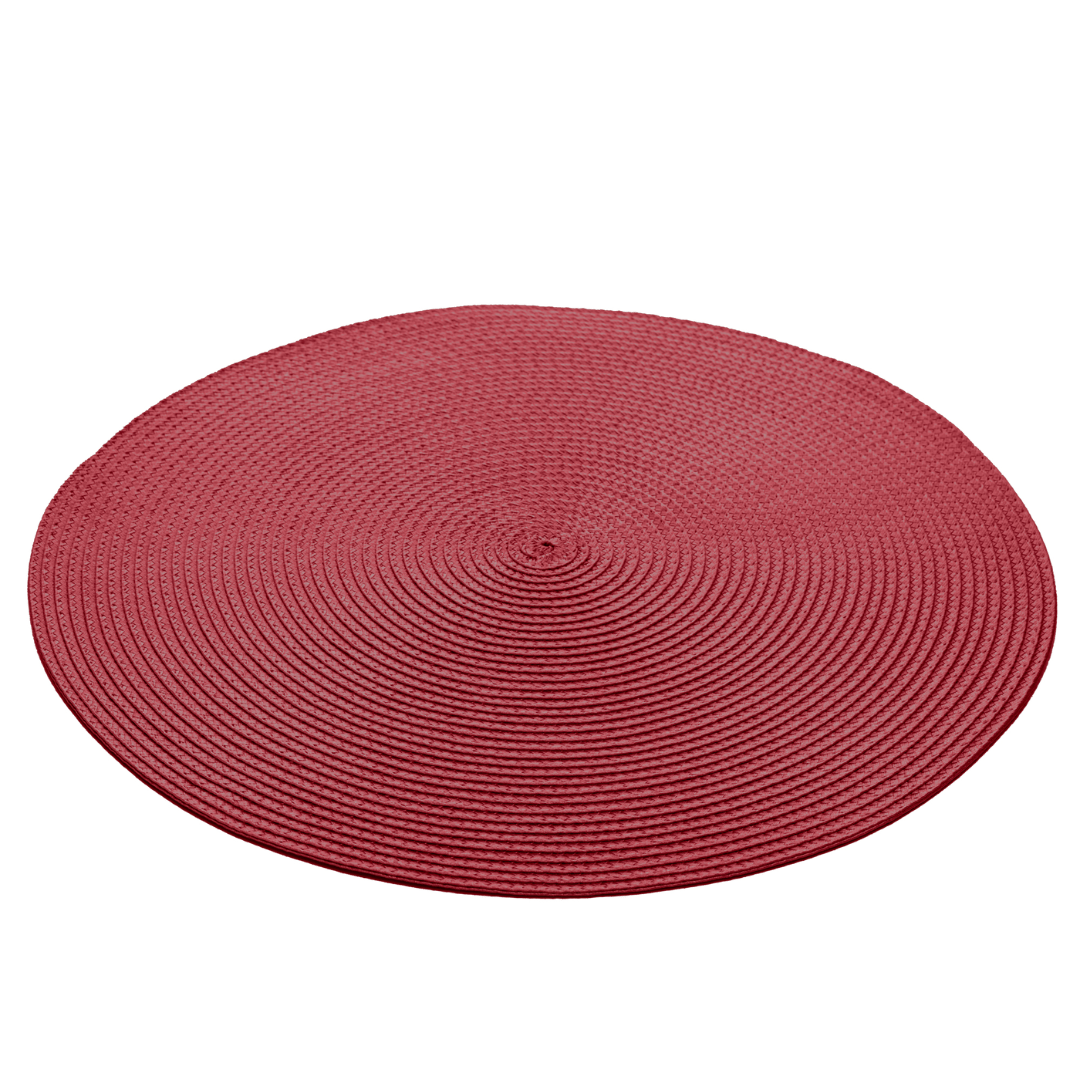 Jogo Americano Redondo Poliester Fresno Cereja 38cm