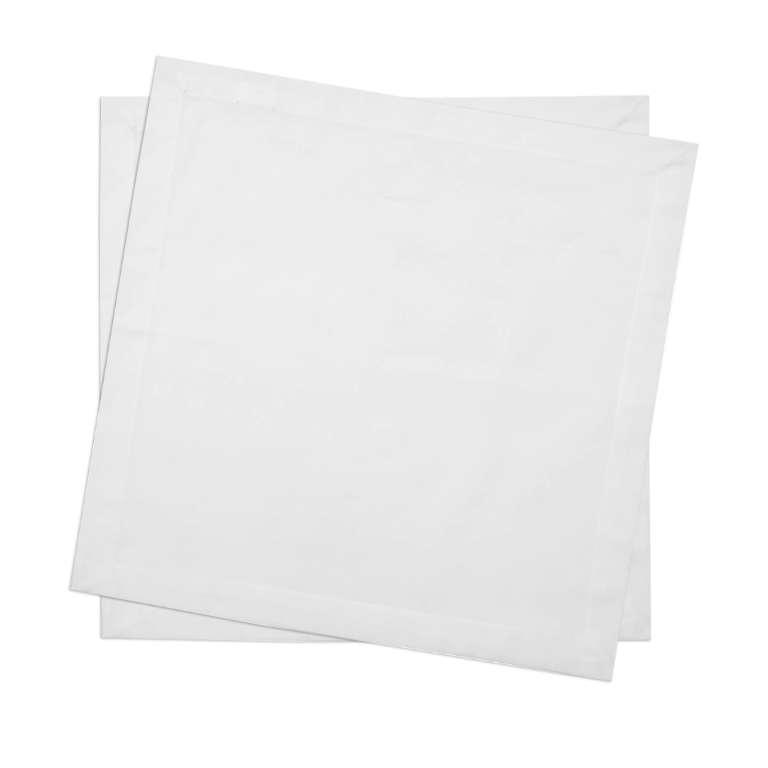 Jogo de 2 Guardanapos em Algodão Branco