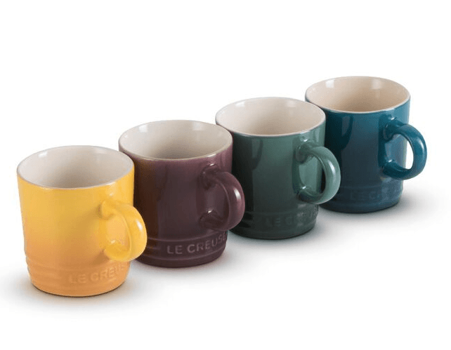 Jogo Set Canecas Espresso Botanique 4 peças 100ml Le Creuset