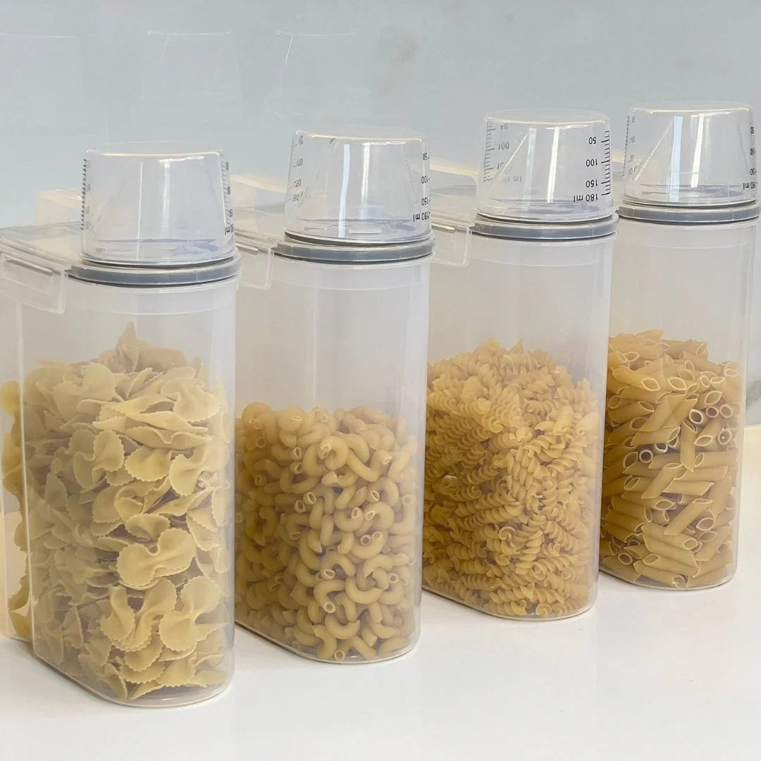 Kit 12 Potes Herméticos com Copo Medidor 2,5 Litros