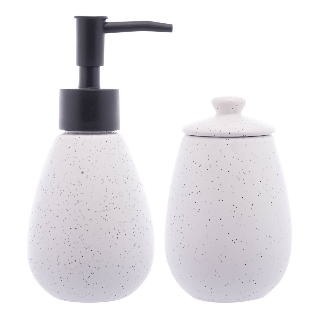 Kit Banheiro Granilite em Cerâmica Branco 2 Peças