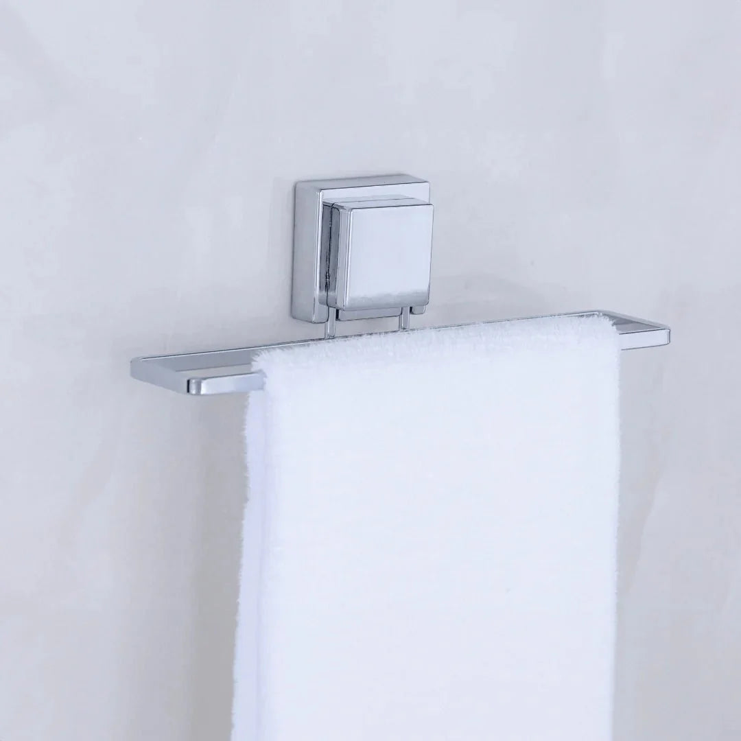 Kit para Banheiro Acessórios de Ventosa Cromado - 4 Peças