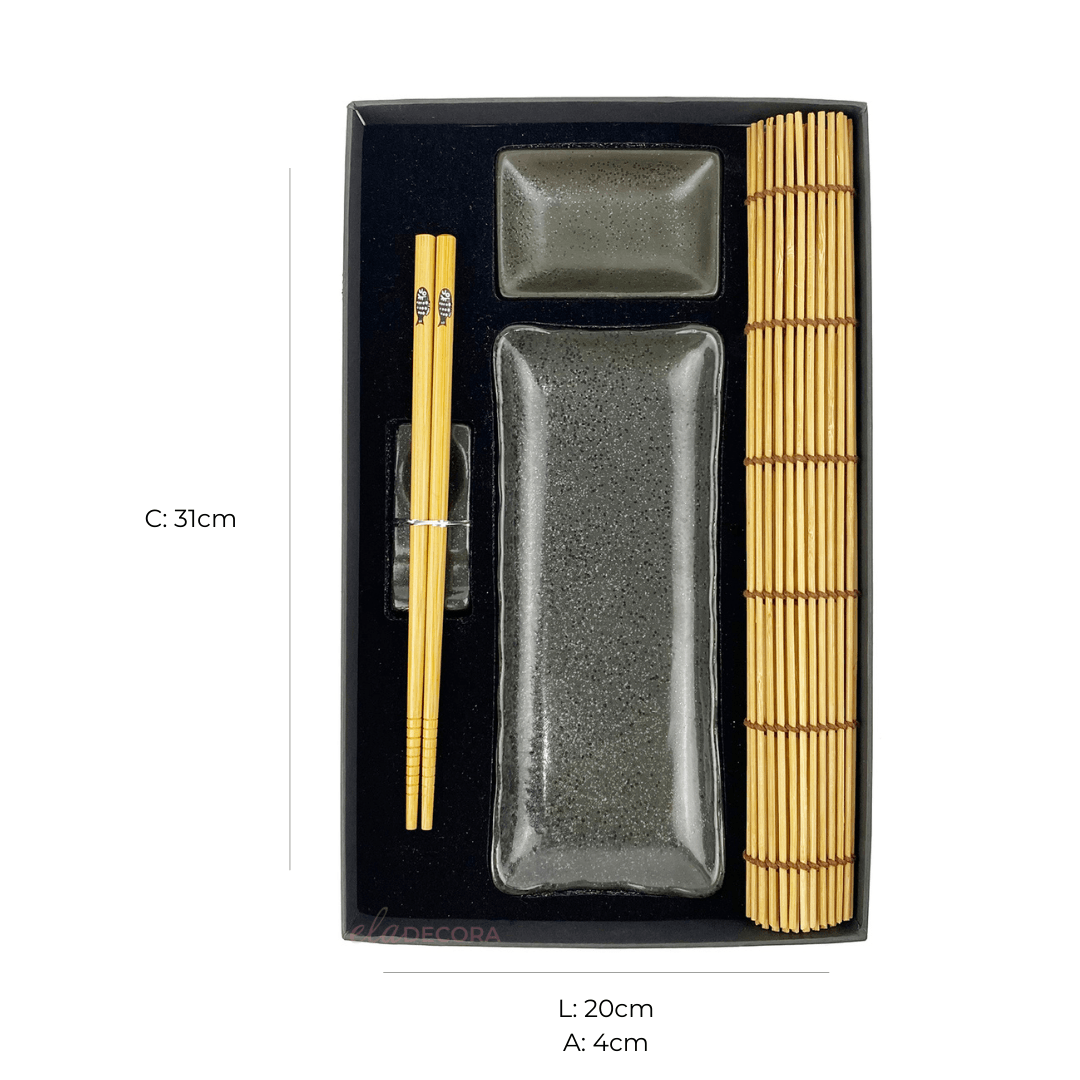 Kit para Sushi Individual de Cerâmica