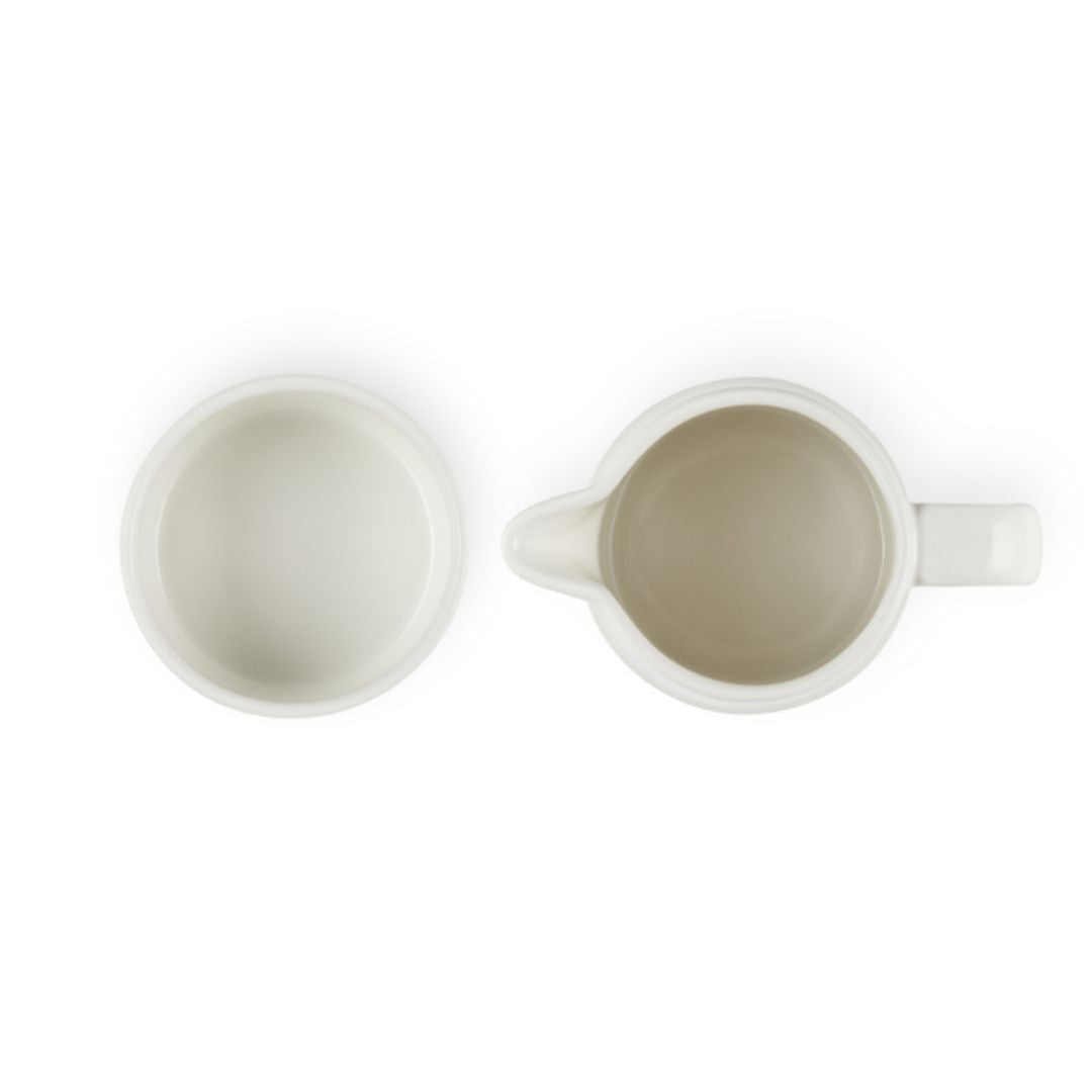 Kit Porta Creme e Açúcar Signature Cerâmica Meringue Le Creuset