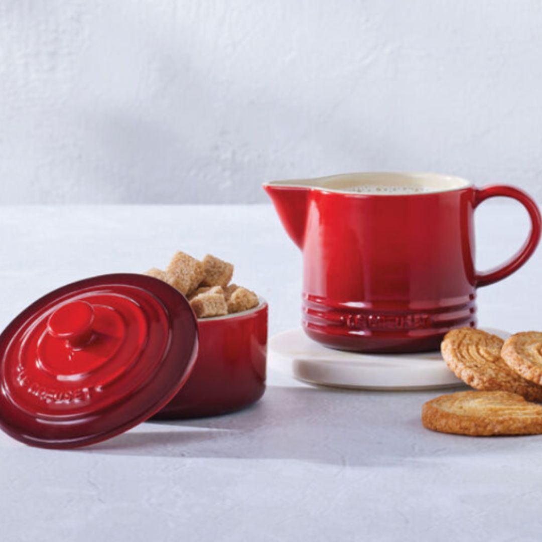 Kit Porta Creme e Açúcar Signature Cerâmica Vermelho Le Creuset