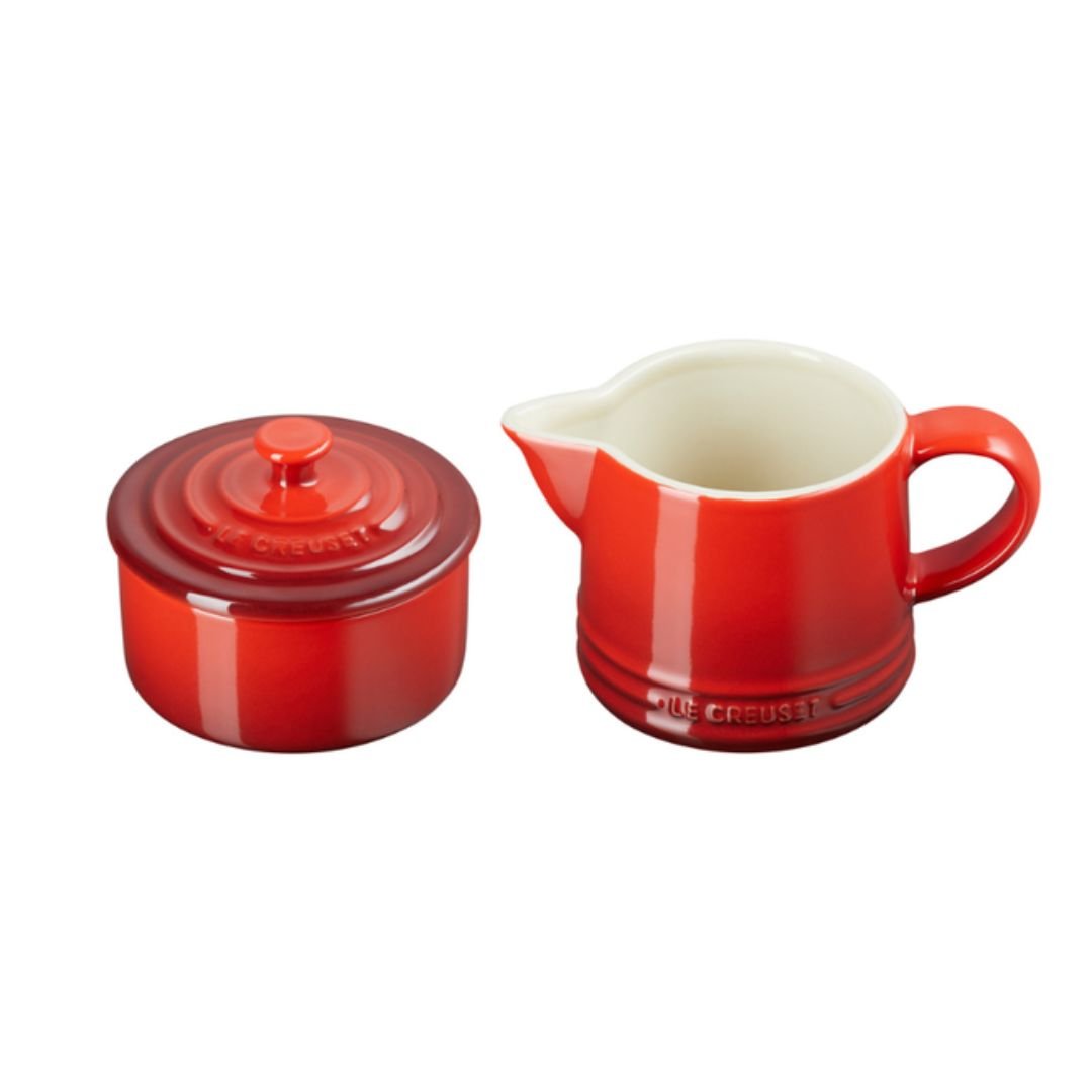 Kit Porta Creme e Açúcar Signature Cerâmica Vermelho Le Creuset