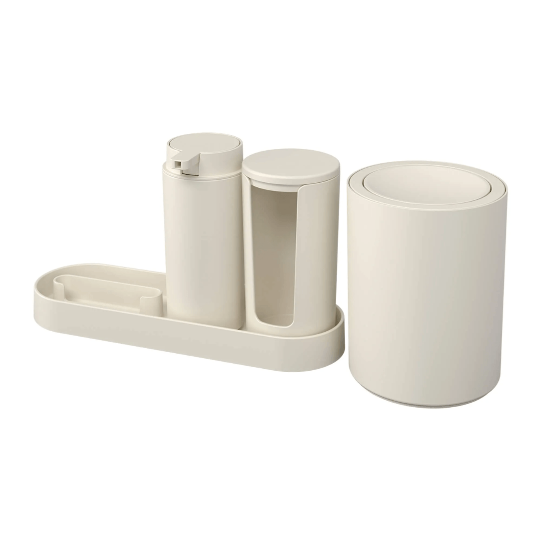 Kit Serene para Banheiro Bege 6 Peças