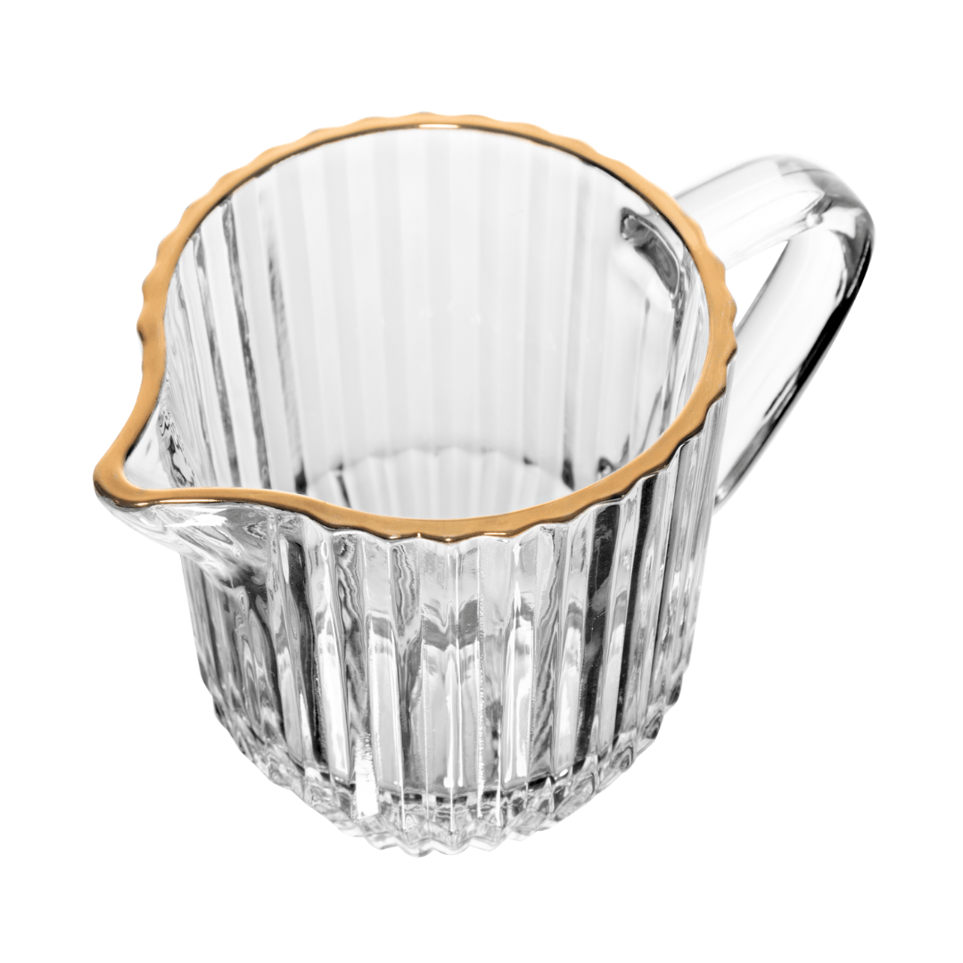 Leiteira de Cristal Imperatriz Fio de Ouro 220ml
