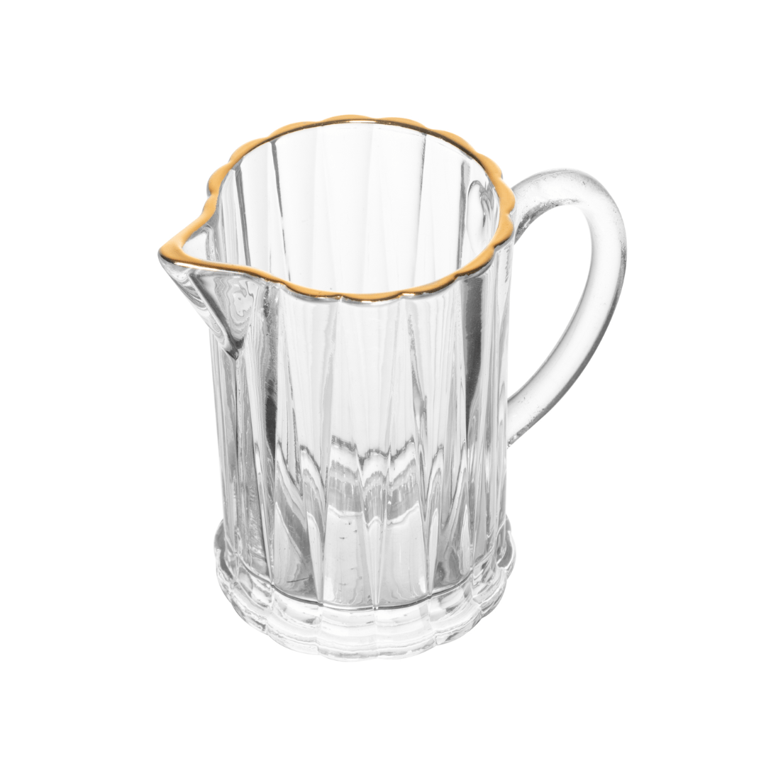 Leiteira Radial em Cristal com Fio de Ouro 290ml