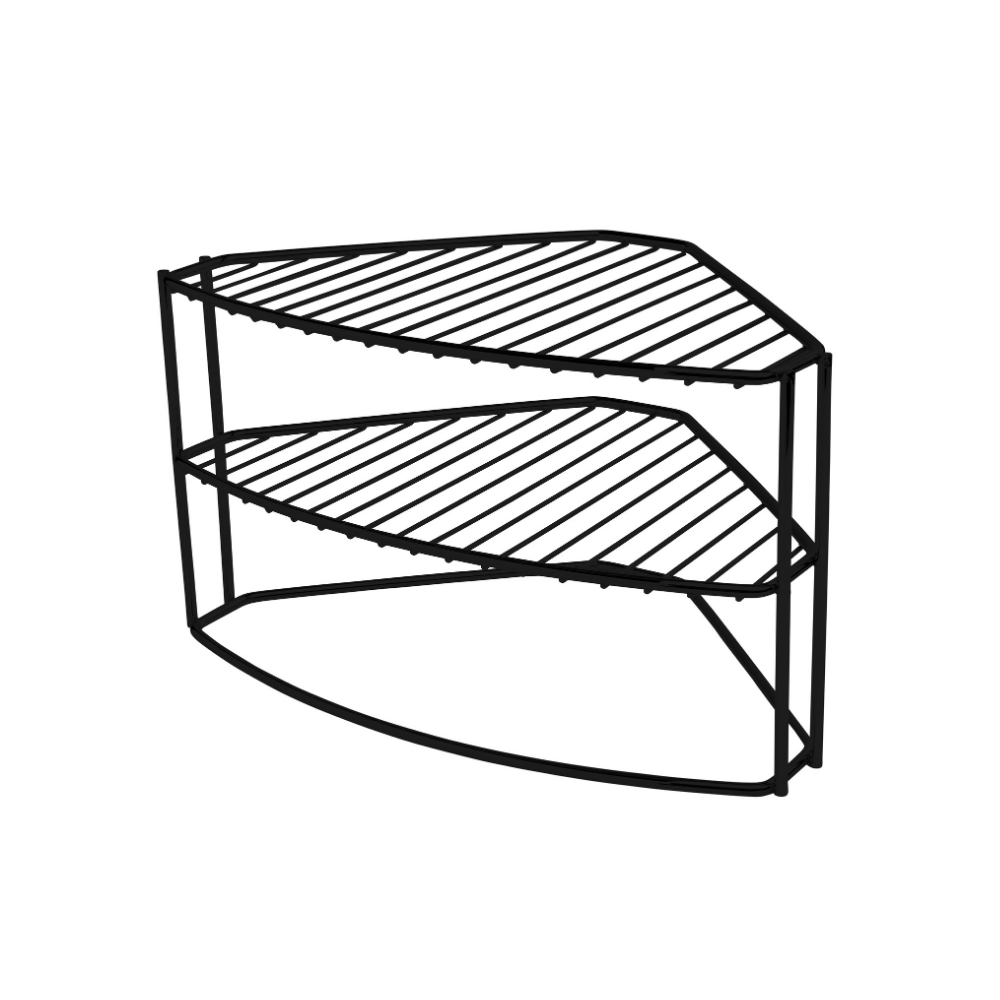 Organizador De Canto 3 Níveis Preto Fosco Linha Black