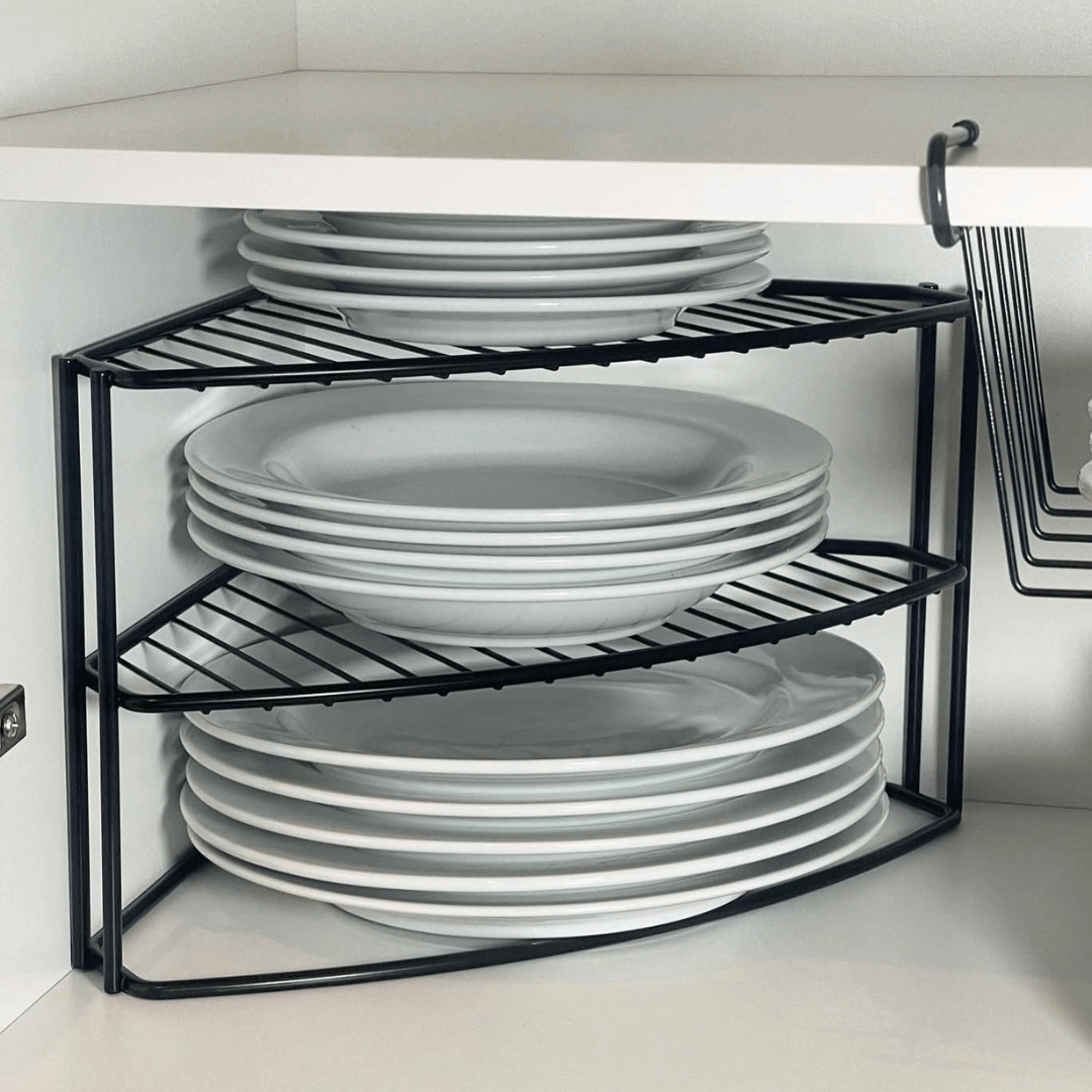 Organizador De Canto 3 Níveis Preto Fosco Linha Black