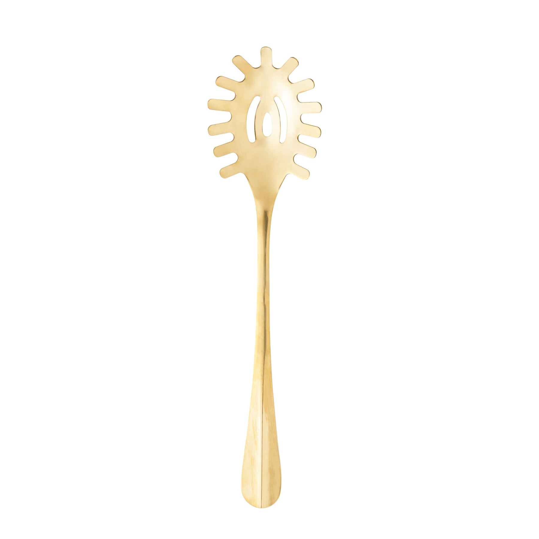 Pegador para Macarrão Positano em Aço Inox Dourado 27,5cm