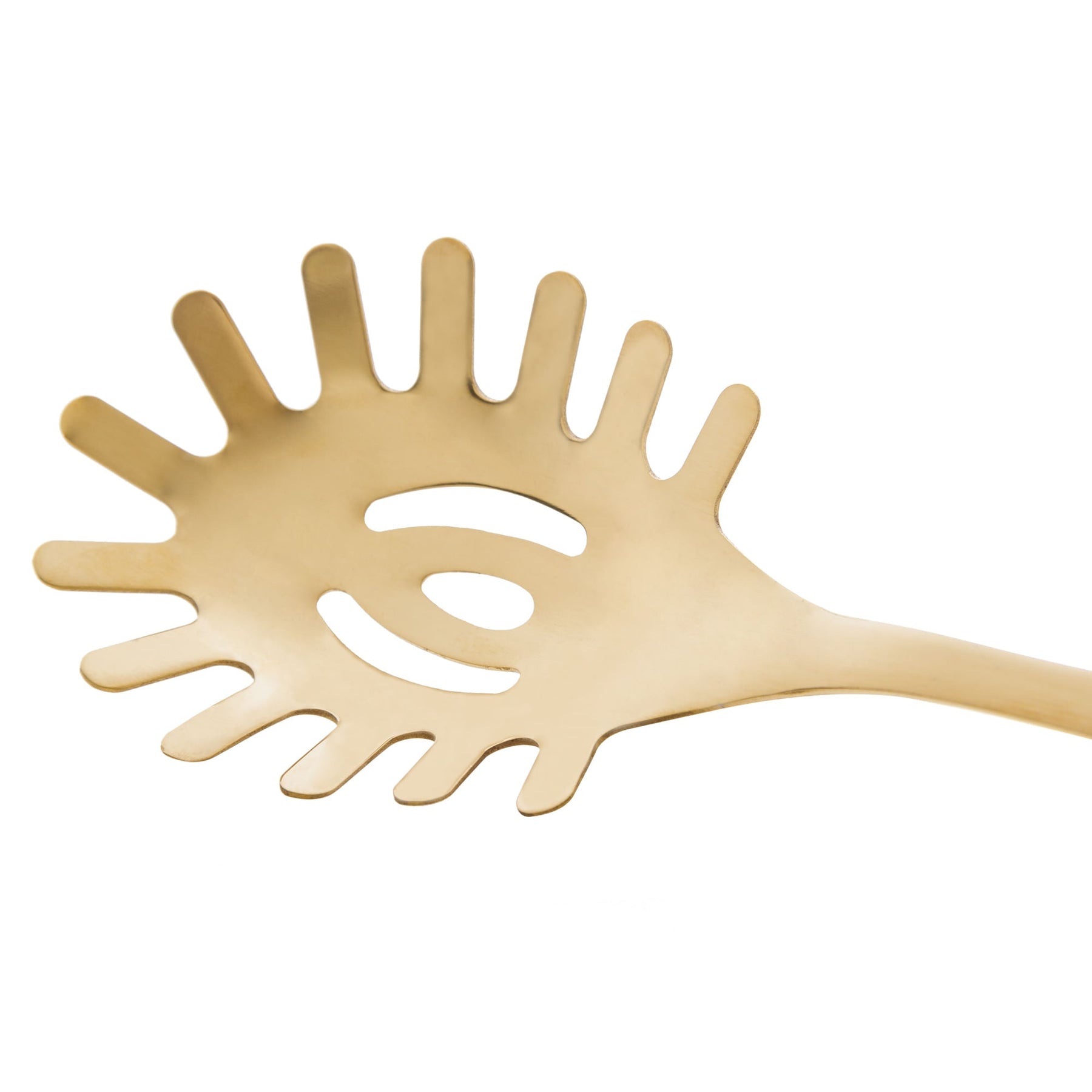 Pegador para Macarrão Positano em Aço Inox Dourado 27,5cm