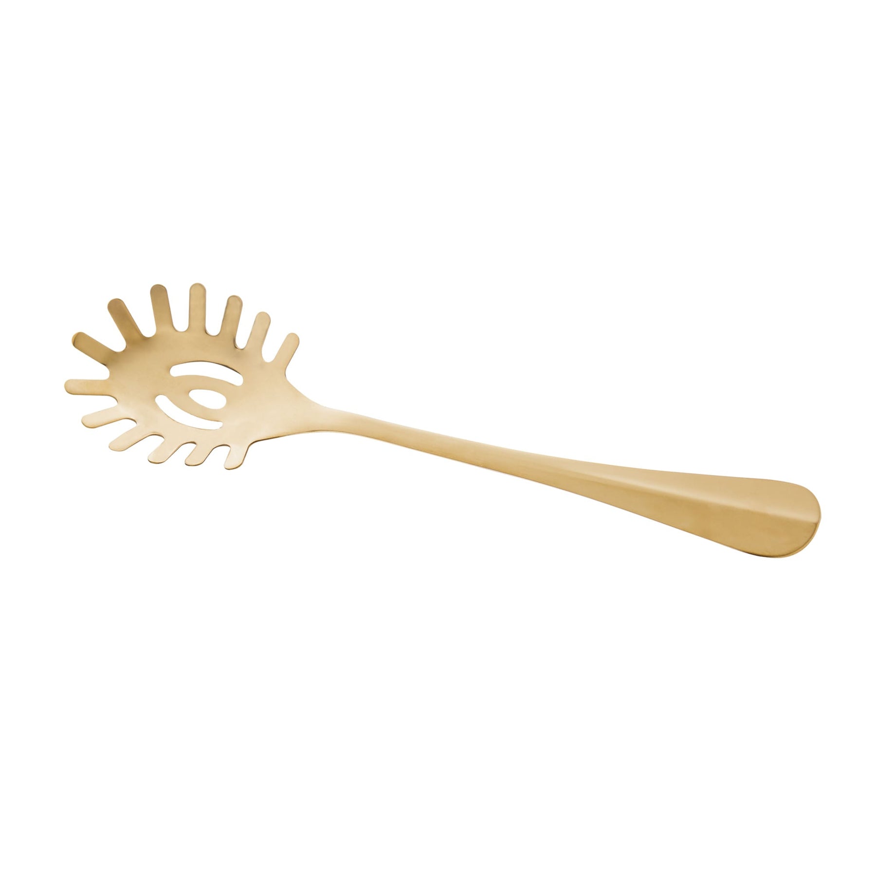 Pegador para Macarrão Positano em Aço Inox Dourado 27,5cm