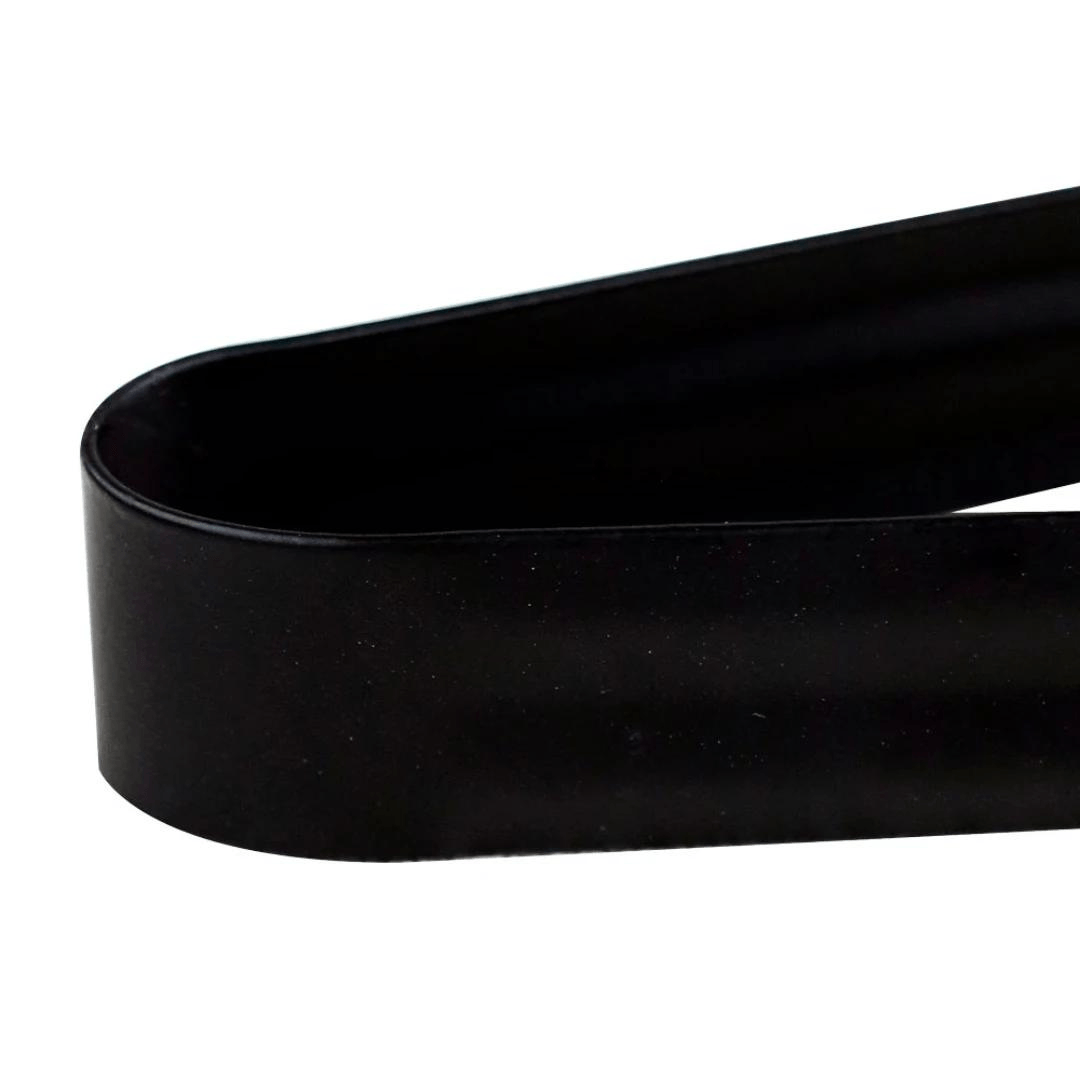 Pinça Pegador de Gelo em Aço Inox Preto 14,5cm x 2cm