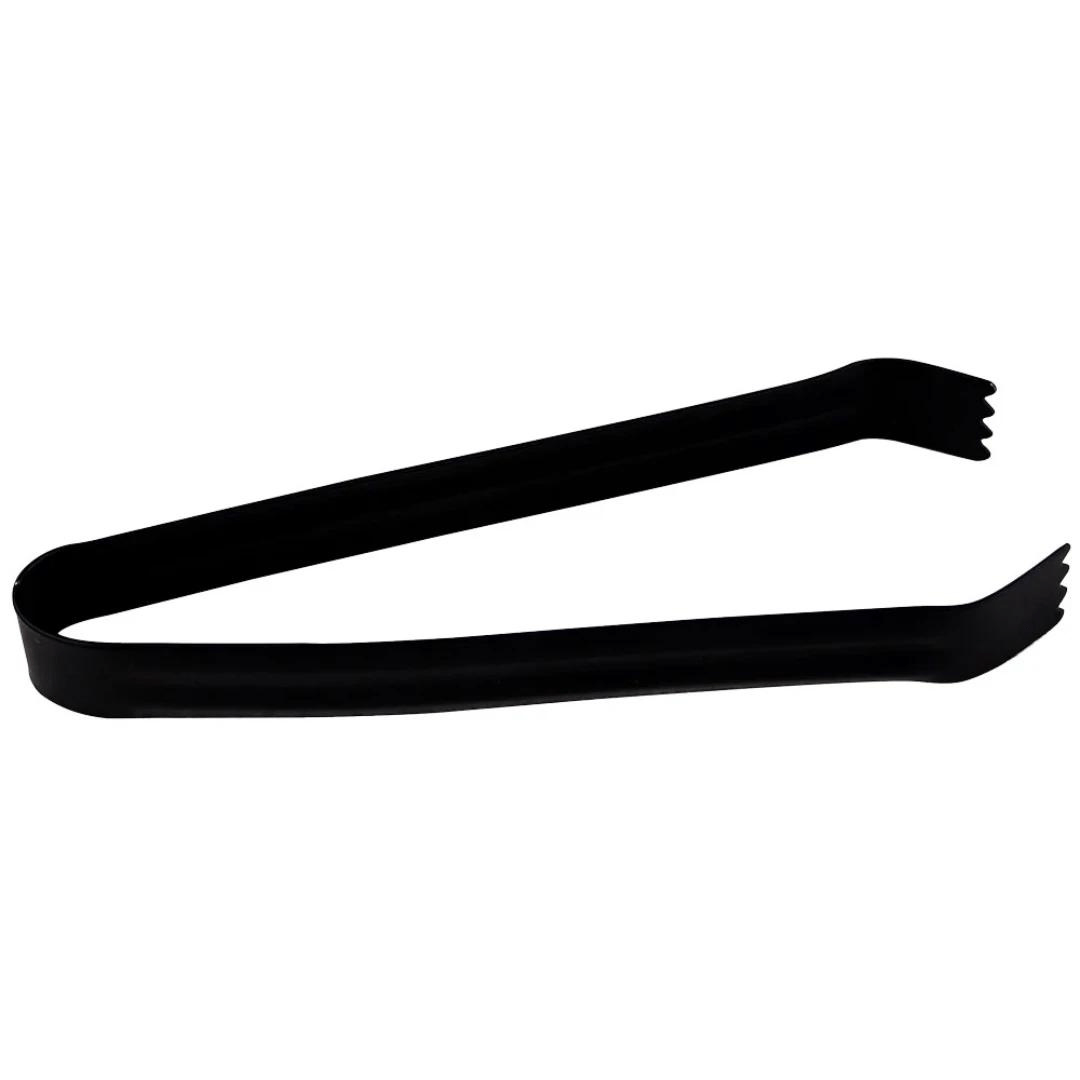 Pinça Pegador de Gelo em Aço Inox Preto 14,5cm x 2cm