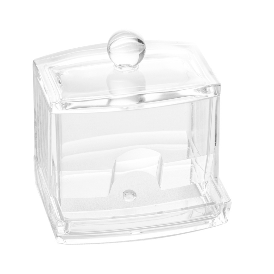 Organizador para Algodão ou Cotonete de Acrilíco Quadrado 9,5cm