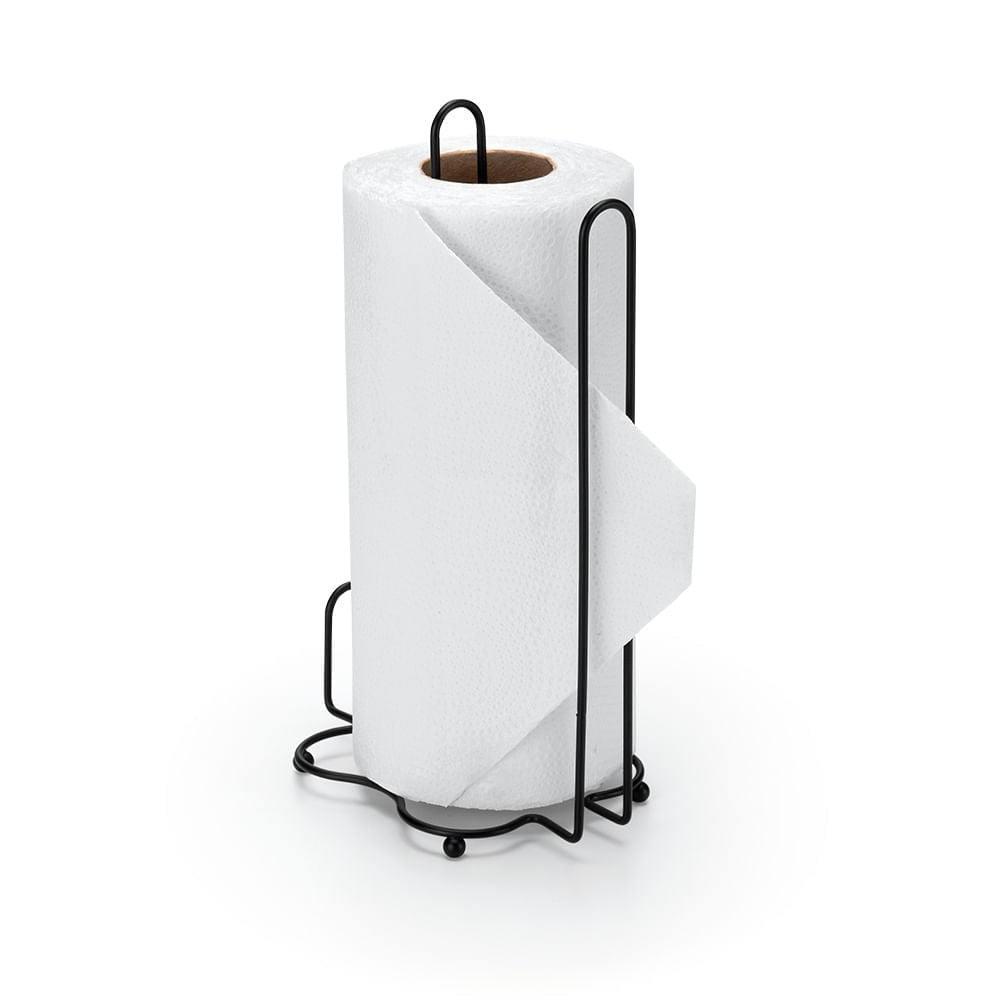 Porta Rolo de Papel Toalha New Black Preto