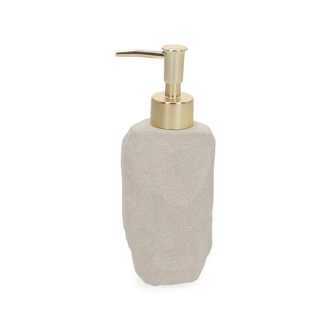 Porta Sabonete Liquido Organic em Cimento Bege 19cm