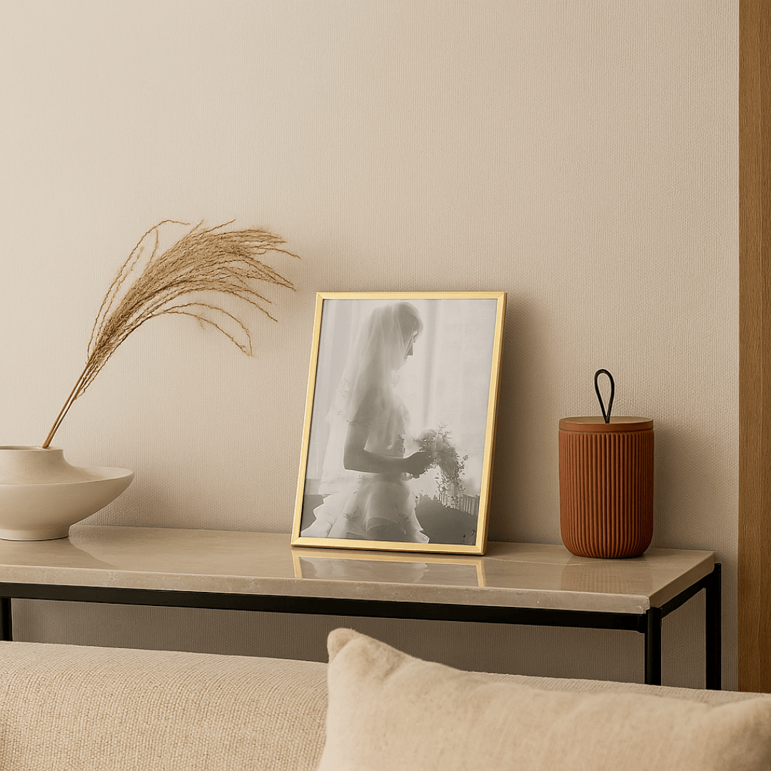 Porta Retrato em Aço Classic Dourado 13cmx18cm