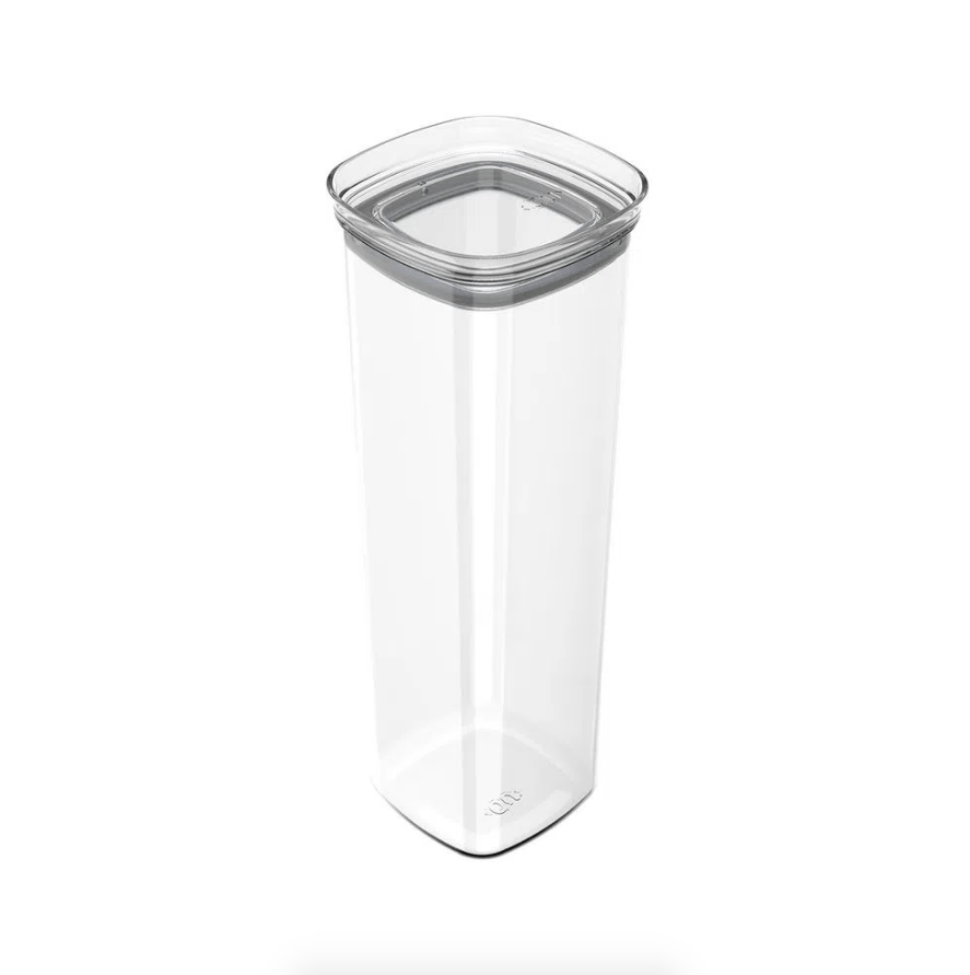 Pote Porta Mantimento Organizador Quadrado com Tampa Hermética Natural Block 2 Litros