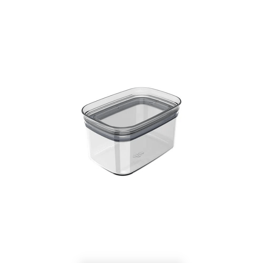 Pote Porta Mantimento Organizador Retangular com Tampa Hermética Natural Block 650ml