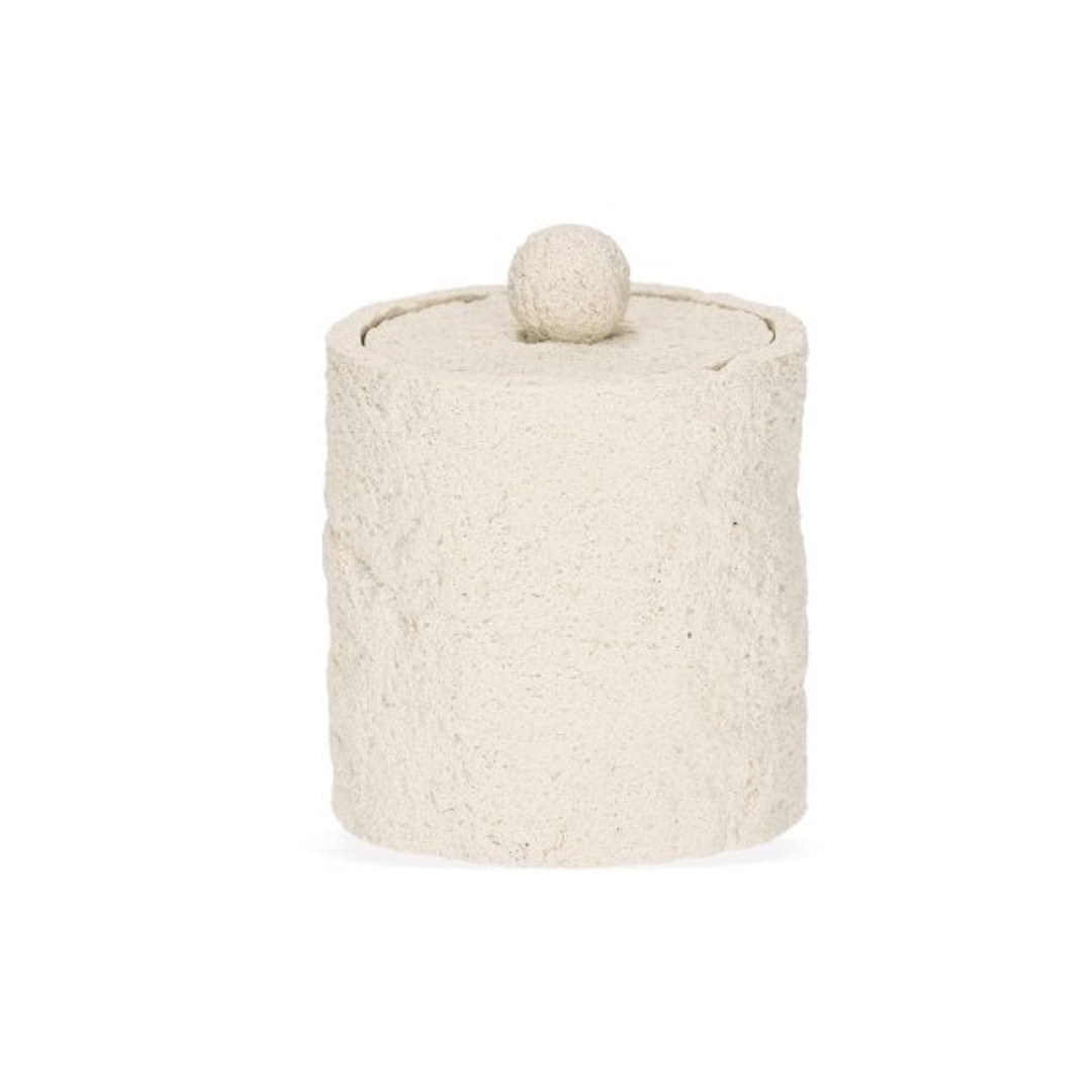 Pote Porta Objetos Multiuso Branco Polirresina Branco 11cm